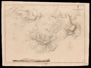 Řecko, Peiraeus nebo Port Drako, které prozkoumal velitel Thomas Graves, H.M.S. Beacon 1840