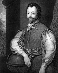 Sir Francis Drake, anglický mořeplavec a lupič ze 16. století.