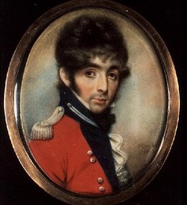 Miniatura neznámého důstojníka od J. Cooke