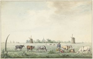Vesnice Amstelveen od J. Dirksen