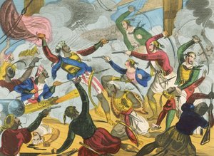 Turci útočí na řecké korzáry od J. Fairburn