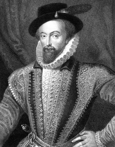 Sir Walter Raleigh, anglický spisovatel, básník, dvořan, dobrodruh a průzkumník, 1821. od J Fitler