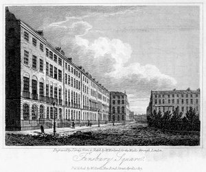Finsbury Square, Londýn, 1817.