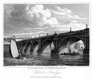 Waterloo Bridge, Londýn, 1817.