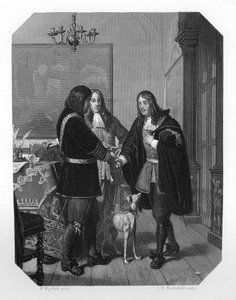 Potřesení rukou mezi Cornelis Tromp a Michiel de Ruyter, 17. století c1870