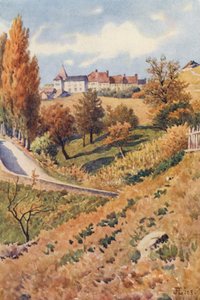 Grandvaux z Cully (barevná litografie) od J. Hardwicke Lewis