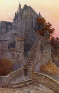 The Wonder, Mont St Michel (barevné lito) od J. Hardwicke Lewis