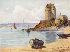 La Tour Solidor, Saint Servan (barevné lito)