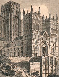 Severozápadní pohled na katedrálu v Durhamu, c1843. od J. Jackson