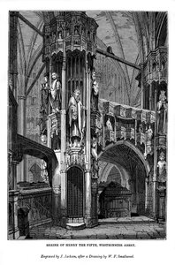 Svatyně Jindřicha V., Westminsterské opatství, 1843