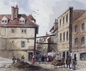 Chick Lane, Londýn, c1840 od J Maund