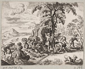 Ilustrace k Adamu Oleariusovi, „Perský Rosenthal od geniálního básníka Schich Saadi […]“, Schleswig 1660