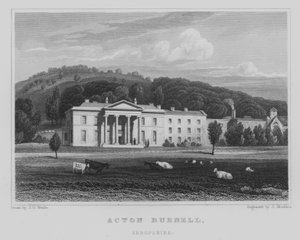 Acton Burnell, Shropshire (rytina) od John Preston Neale