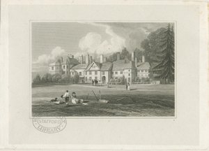 Hagley Hall: rytina, nd [1780-1847] od John Preston Neale