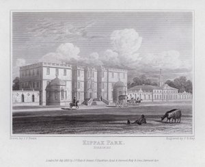 Kippax Park, Yorkshire (rytina) od John Preston Neale