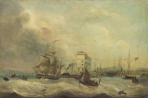 Cardiffské doky (olej na plátně) od J. Price