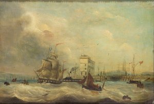 "Cardiff Docks", 1844 od J Price