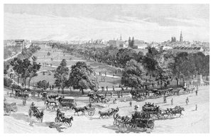 Hyde Park, Sydney, Nový Jižní Wales, Austrálie, 1886.