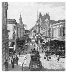 King Street, Sydney, Nový Jižní Wales, Austrálie, 1886.