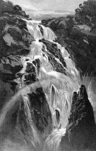 Barron Falls poblíž Cairns, Queensland, Austrálie, 1886.