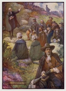 Ozbrojené hlídky hlídající během setkání skotských Covenanters, 17. století