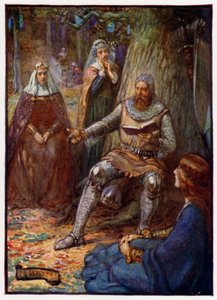 Robert the Bruce, skotský král, čte příběhy svým následovníkům, 14. století