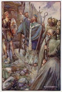 Svatý Columba udělal znamení kříže a velké brány se otevřely dokořán od J. R. Skelton