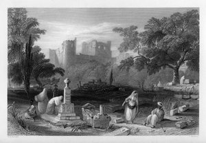 Turecké pohřebiště v Sidonu, Libanon, 1841.