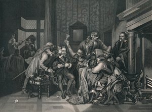 Charles The First In The Guard Room, 1649, polovina 19. století. od J. Rogers