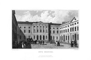 Guys Hospital, Southwark, Londýn, 1829. od J. Rogers