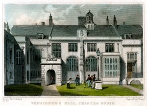 Pensioners Hall, Charterhouse, Londýn, 1830. od J. Rogers