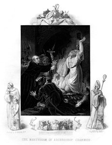 Umučení arcibiskupa Cranmera, 1556, 1877 od J. Rogers