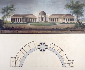 Chrám Slunce v Bayreuth Ermitáž kolem roku 1780 (wc na papíře) od J. Saher