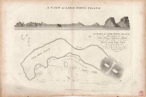 Mapa ostrova Lord Howe od J. Stockdale