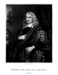 Edward Hyde, 1. hrabě z Clarendonu, anglický historik a státník, 1824.