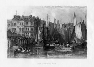 Billingsgate, Londýn, 19. století.
