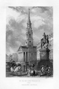 Kostel St Martins z Charing Cross, Londýn, 19. století. od J. Woods