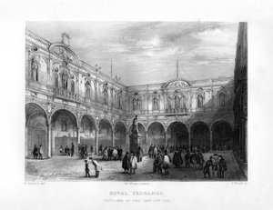 The Royal Exchange, Londýn, 19. století.