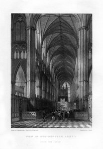 Westminsterské opatství od oltáře, Londýn, 19. století.