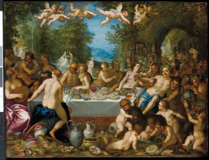 Svátek bohů: svatba Bakcha a Ariadny od J. and Rottennhammer Hans I Brueghel