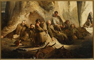 Neděle v dole (Odpočinek v dole) od Jacek Malczewski