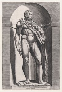 Zrcadlo římské velkoleposti: Císař Commodus jako Hercules, 1582., 1582 od Jacob(us) Bos.