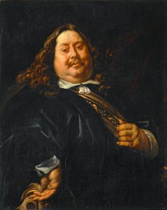 Portrét obézního člověka, dříve známý jako Portrét admirála Michela-Adriena Ruytera - Portrait of an obese person ... od Jacob (studio of) Jordaens