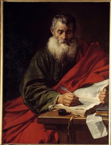 Svatý Pavel Psaní. Obraz Jacoba Adriaensze Backera (1608-1651) Ec. Hol.
