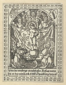 Modlitební tisk za bratrství Ježíše od Jacob Cornelisz van Oostsanen (school of)