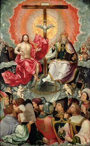 Centrální panel Triptychu s Klaněním Nejsvětější Trojice, 1523 (viz 242037, 242038, 242039)