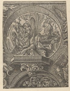 Nanebevstoupení a vzkříšení Krista The Creed (název série) od Jacob Cornelisz van Oostsanen
