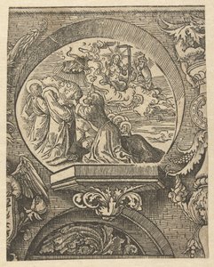 Nanebevstoupení a Kristus před Bohem Otcem The Creed (název série) od Jacob Cornelisz van Oostsanen