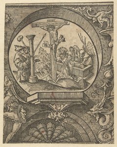 Ukřižování a pohřbení Krista The Creed (název série) od Jacob Cornelisz van Oostsanen