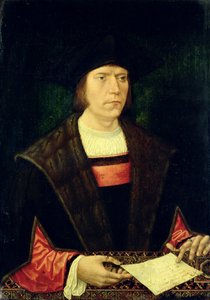 Portrét muže s dopisem, 1515-20 od Jacob Cornelisz van Oostsanen